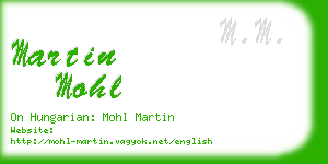 martin mohl business card